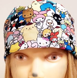 SANRIO CHARACTERS COLLAGE MEDICAL NURSING SCRUB CAP